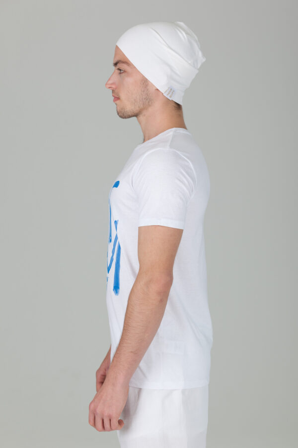 Männer Sat Nam T shirt Blau Rundhals – Bild 3